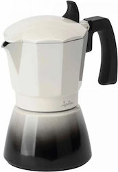 Jata Stovetop Espresso Pot for 6 Cups White