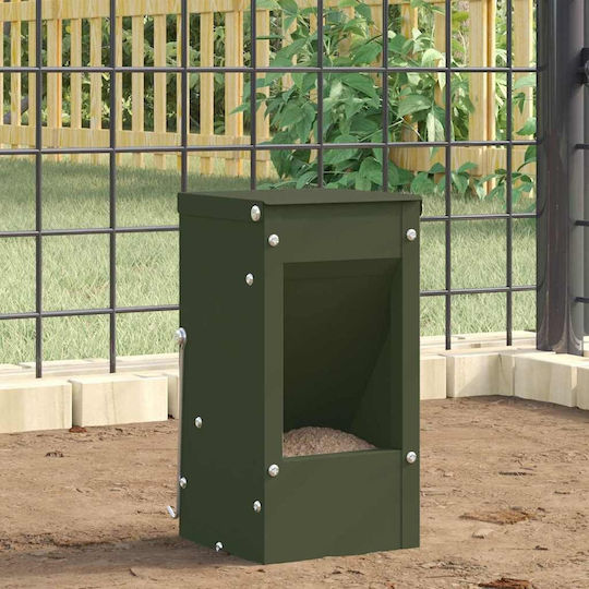 vidaXL Metal Feeder for Rabbits with Capacity 1.5kg 12.5x12.5x25cm.