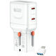 4Smarts Φορτιστής Χωρίς Καλώδιο με 2 Θύρες USB-C 65W Quick Charge 3.0 / Power Delivery Λευκός (Nomad Pocket)