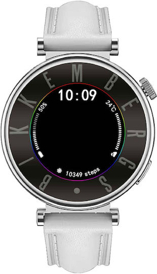 Bikkembergs BK-GR02 Stainless Steel Smartwatch με Παλμογράφο (Λευκό)