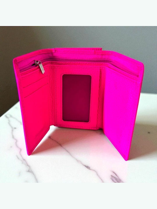 Mic Din piele Portofel de damă Clasice Fuchsia