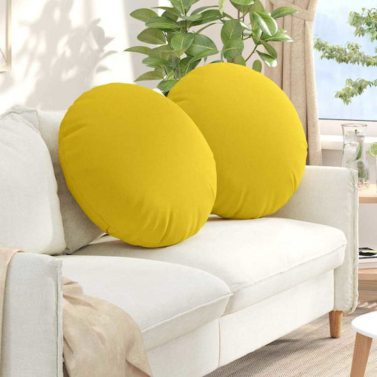 vidaXL Възглавница за диван Soft Yellow 2бр 60x60см.