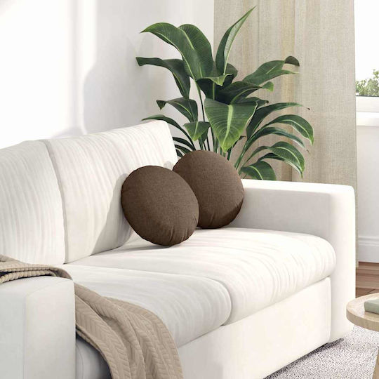 vidaXL Sofa Cushion Brown 2pcs 30x30cm.