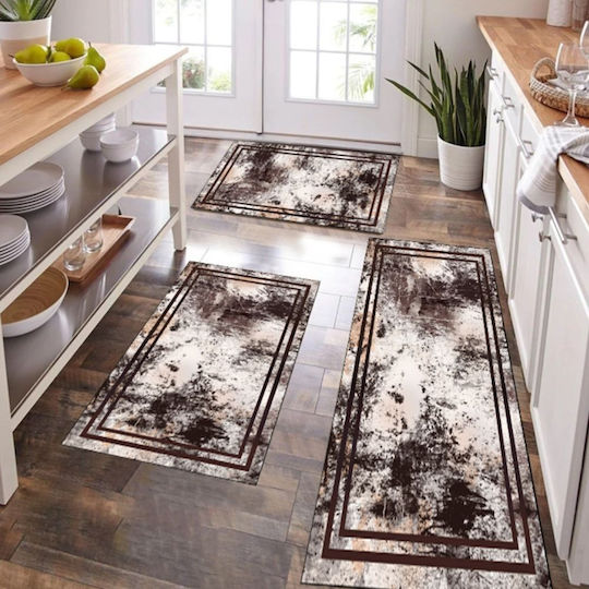 Σετ 3τμχ Πατάκια Αντιολισθητικά Crystal Velvet 1*120x180 & 2*50x80 Cil-18