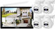 Sricam Surveillance System Wireless Cameras IP 5MP with Monitor & Hard Disk
