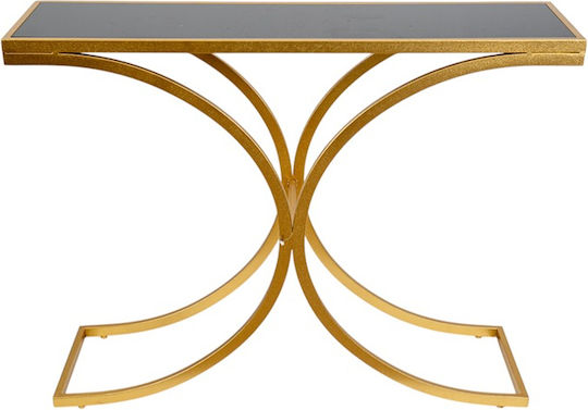 Metal Console Table Gold, Black L106.5xW30.5xH79.5cm Metal Console Table Gold, Black L106.5xW30.5xH79.5cm