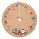 Weihnachtsbaumrock aus Polyester Beige Ψάθινη Φ90εκ.