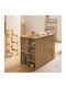 Abana Wooden Bookcase 80x30x160cm