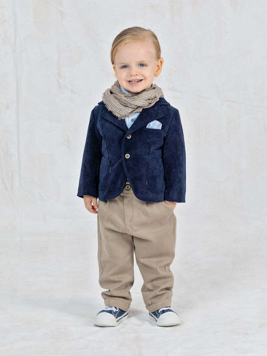 Kids' Set with Pants & Outerwear Winter 5pcs Navy Blue