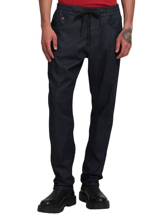Lanny Men's Jeans Pants with Slim Fit Dark Blue