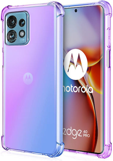 Umschlag Rückseite Silikon Lila (Motorola Edge 40 Pro)