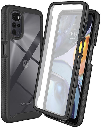 Erbord Back Cover Set cu Geam Negru (Moto G22)