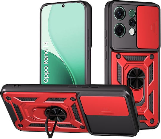Umschlag Rückseite Metallisch Rot (Oppo Reno 14)