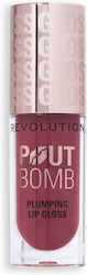 Revolution Beauty Pout Bomb Lip Gloss Wild Mauv...