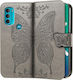 Erbord Book Δερματίνης Γκρι (Moto G71 5G)