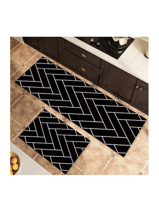 Set of 2 Non-Slip Kitchen Mats 150x60cm & 80x50cm Pat-047