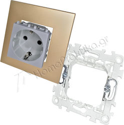 Lineme Single Walled Power Socket Silver