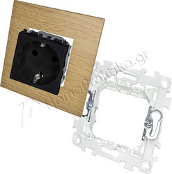 Lineme Single Walled Power Socket Black