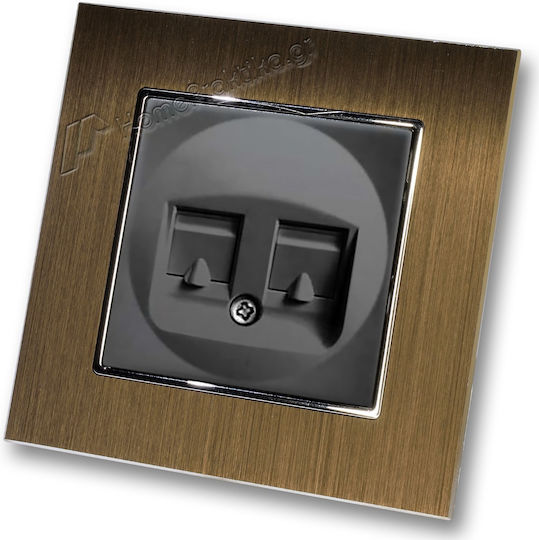 Lineme Complete Telephone Socket Black 50-00120-2-50-00121-6