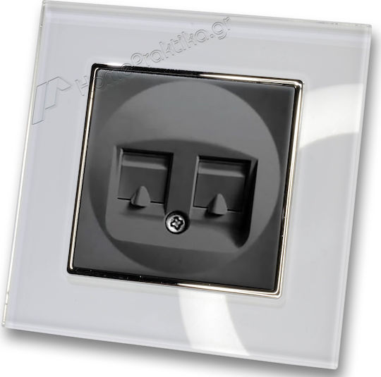 Lineme Complete Telephone Socket Black 50-00120-2-50-00121-23