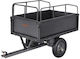 Vevor Garden Utility Trailer 17 Cubic Feet Capacity 272 kg ATV UTV Steel Transport Trailer 16" Tires Manual Pull or Foot Operated Heavy Duty Towable Lawn Tractor
