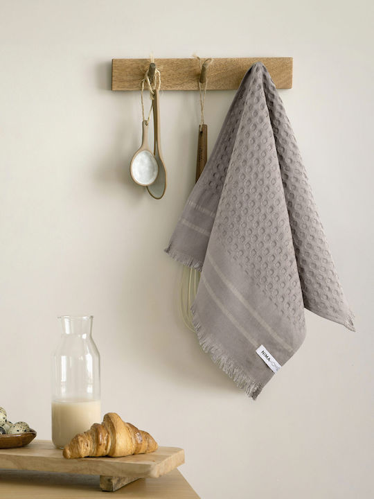 Nima Honeycomb Towel from 100% Cotton in Gray C...