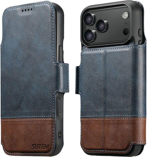 SUTENI Back Cover Σιλικόνης / Δερμάτινο Μπλε (iPhone 17 Pro Max)