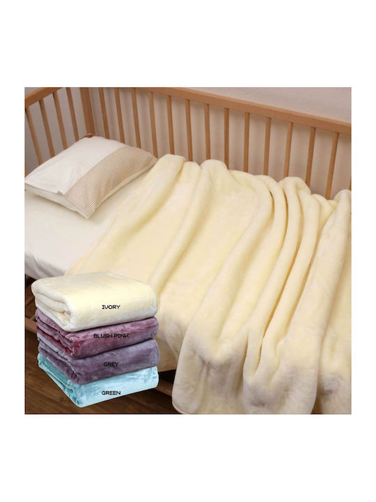Anna Riska Blanket Nursery Swaddling Blankets Velvet Green 80x110cm