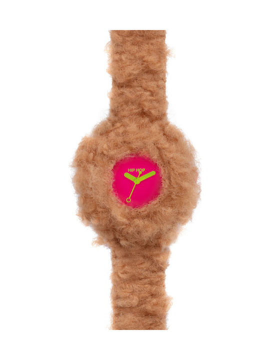 Women's Watch with Beige Rubber Strap