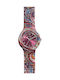 Women's Watch with Burgundy Rubber Strap