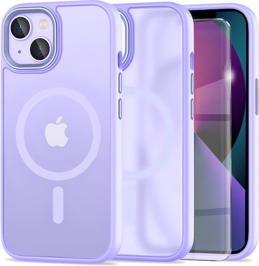 Θήκη Iphone 13 Magsafe Erbord Matt Case Μοβ + Γυαλί Οθόνη