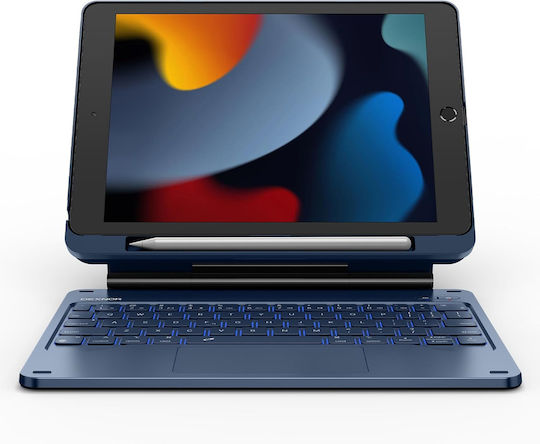 Dexnor Flip Cover με Πληκτρολόγιο στα Αγγλικά US Μπλε