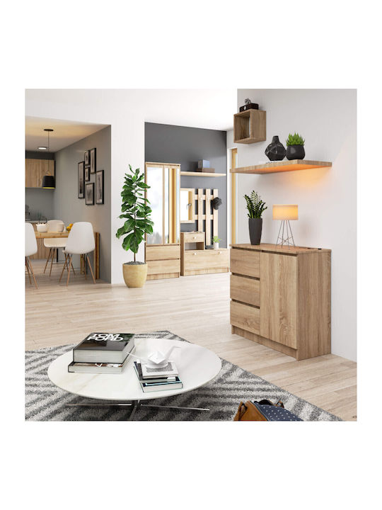 Bufet Jerry cu Sertare Stejar Sonoma 80x35x77cm