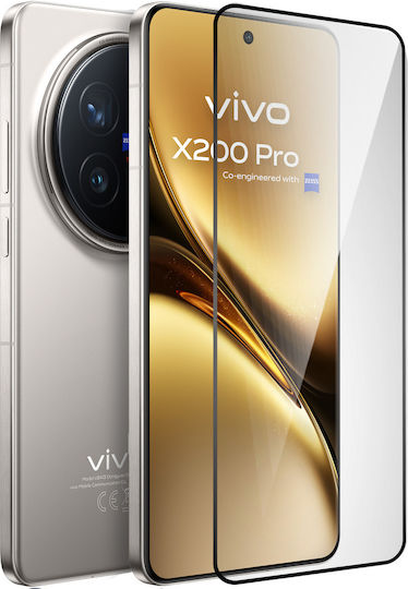 3D Adeziv complet Full Face Tempered Glass Negru (Vivo X200 Pro 5G)