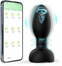 APH Dop Anal cu Funcție Wireless și Vibrație Neagră APH Dop Anal cu Funcție Wireless și Vibrație Neagră