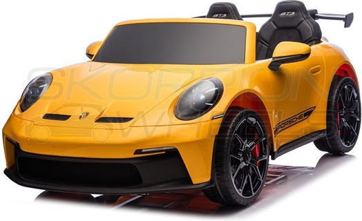Porsche 911 GT3 Original Două Locuri Cu Telecomandă Licențiat 24 Volt Galben