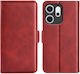 Double Buckle Wallet Roșu (Oppo Reno14F)