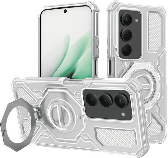 Techsuit Carbon Umschlag Rückseite Transparent (Redmi 15)