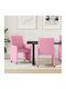 Dining Room Fabric Armchair Pink 58x65x94cm 2pcs