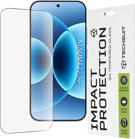 Techsuit Full Glue Full Face Tempered Glass Μαύρο (Xiaomi 17)
