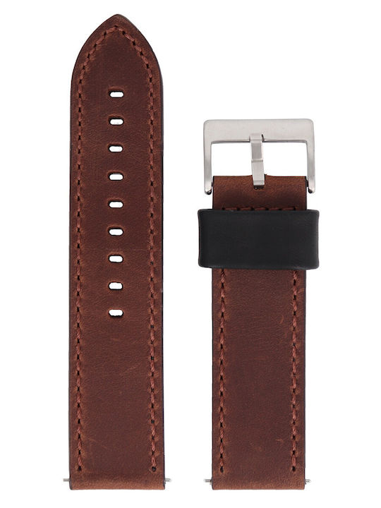 Diloy Straps Δερμάτινο Λουράκι Καφέ 20mm