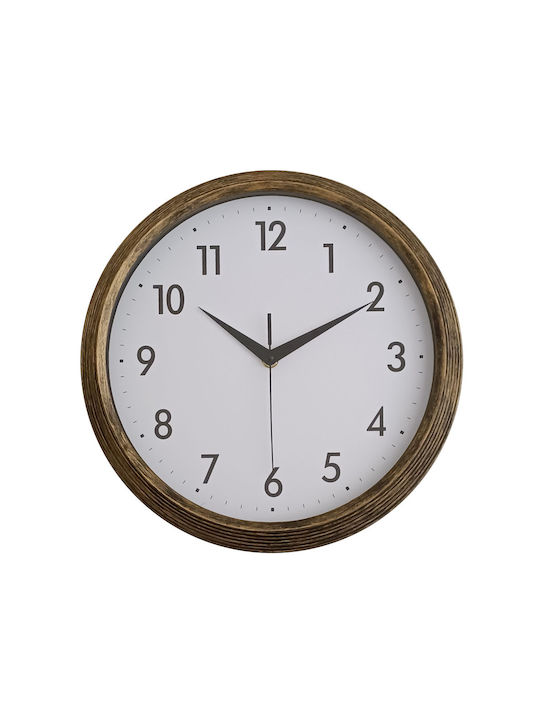 Ankor Silent Antique Wall Clock Plastic Gold Ø30.5cm