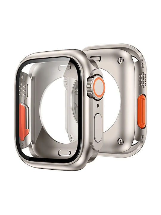 Πλαστική Θήκη σε Πορτοκαλί χρώμα για Apple Watch 7, 8, 9 45MM