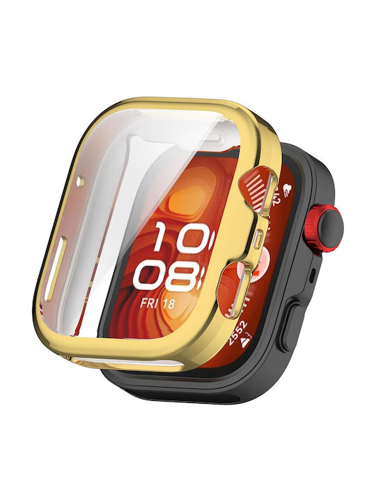 Silikonhülle in Gold Farbe für Huawei Watch Fit 4 Pro