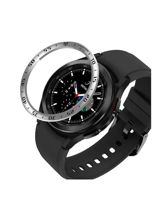 Schutz-Bezel in Silber Farbe für Galaxy Watch 4 Klassisch 46mm