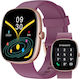 Huakua Smartwatch με Παλμογράφο (Μωβ)