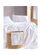 Rythmos Sheet Set Semi-double with Elastic Band Cotton Tiny Heart White 160x260cm 3pcs