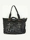 Leather Women's Shoulder Handbag Black