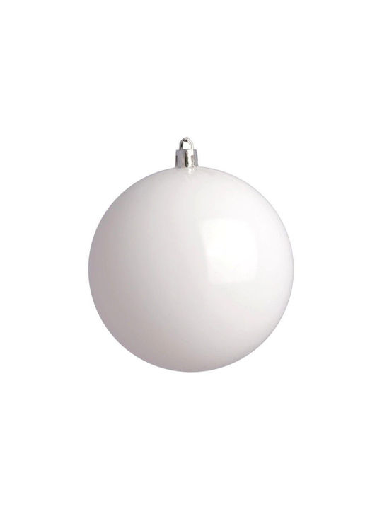 Hängendes Kugel Ornament Ornament Weiß 15cm