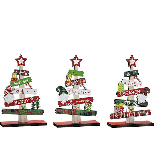 Weihnachtsdekoration Baum 18cm Mehrfarbig 3Stück